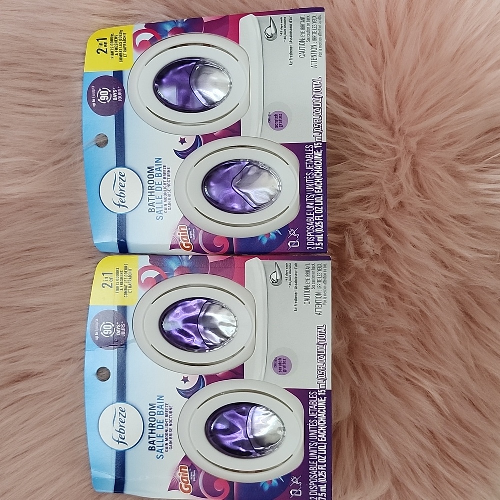 Brand New 2CT BUNDLE FEBREZE BATHROOM 2-IN-1 DISPOSABLE AIR FRESHENER